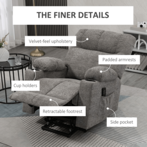 Homcom Riser and Recliner Chair Grey