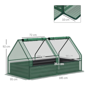 Outsunny Planter Box w/ Greenhouse