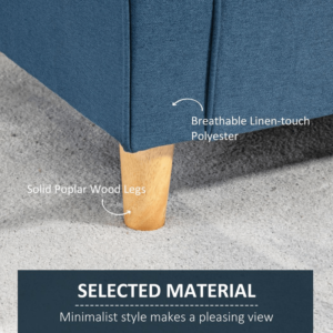 HOMCOM Double Seat Sofa Blue