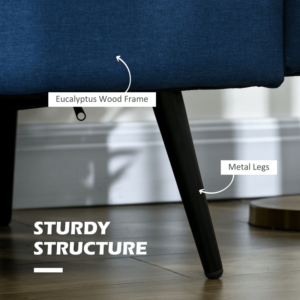 Homcom 2 Seater Sofa Blue