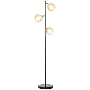 Homcom Floor Lamp w/ Glass Shades