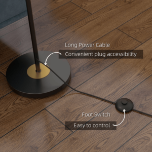 Homcom Floor Lamp w/ Glass Shades