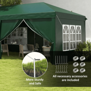 Outsunny 3 x 6m Pop Up Gazebo Green