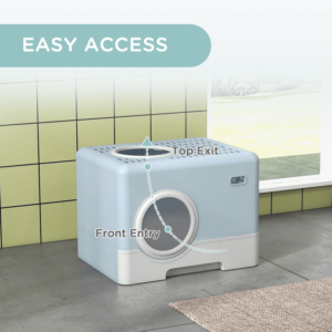 PawHut Cat Litter Tray Enclosed