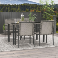 Outsunny 4 Seater Rattan Garden Set