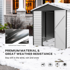 Outsunny 9'x6' Galvanised Metal Shed