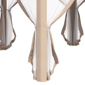 Outsunny 3 x 4m Hexagon Gazebo Khaki