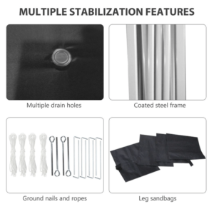 Outsunny 3 x 3m Pop Up Gazebo Black