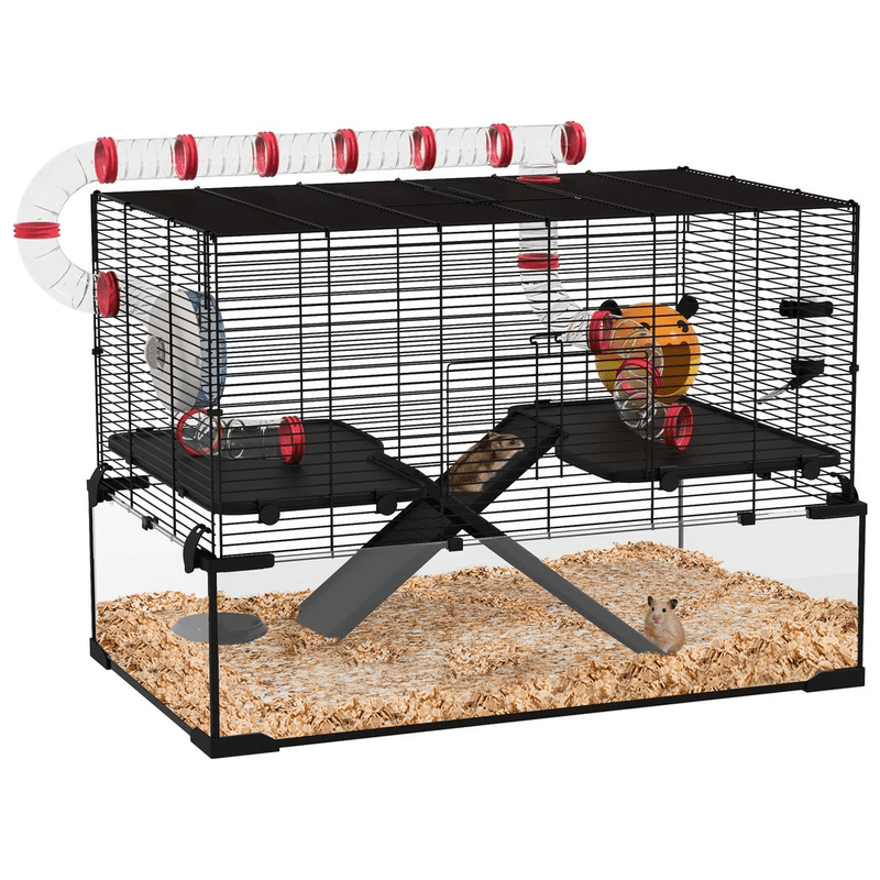 PawHut Hamster Cage with Tunnels PawHut Hamster Cage with Tunnels