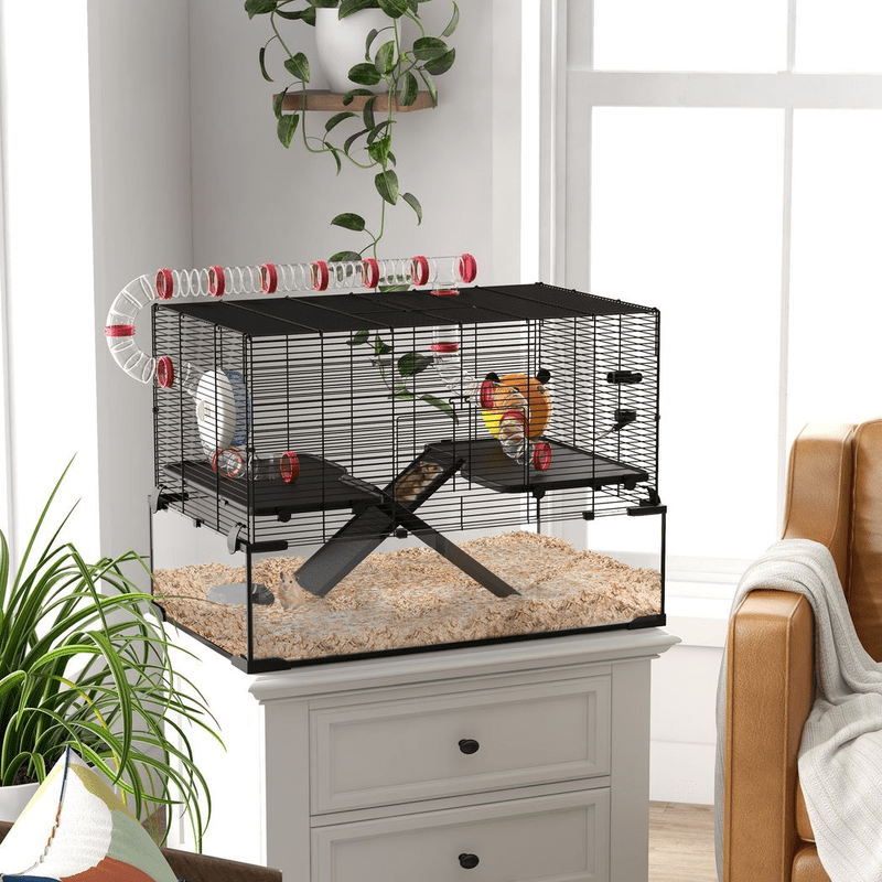 PawHut Hamster Cage with Tunnels PawHut Hamster Cage with Tunnels