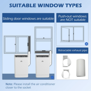 Homcom 14,000 BTU Mobile Air Conditioner