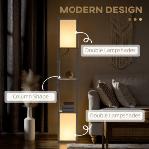 Homcom Floor Lamp with Dual Light
