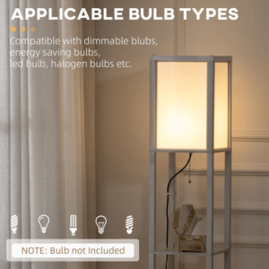 Homcom Floor Lamp with Dual Light