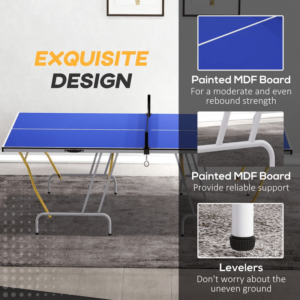 Sportnow 9ft Foldable Table Tennis Table