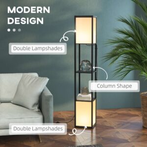 Homcom Floor Lamp with Dual Light