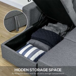 Homcom Corner Sofa Bed w/ Storage