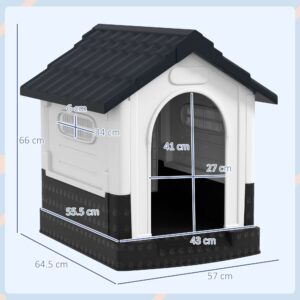 PawHut Dog Kennel for Outside Grey