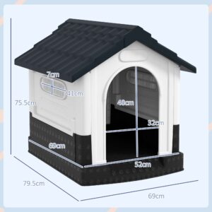 PawHut Dog Kennel for Outside Grey