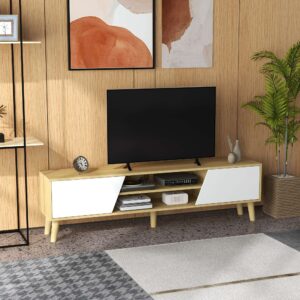 Homcom TV Unit Cabinet Oak