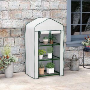 Outsunny Mini Greenhouse White
