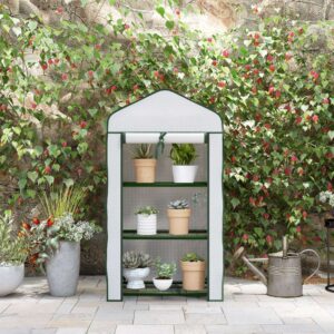 Outsunny Mini Greenhouse White