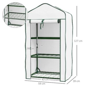 Outsunny Mini Greenhouse White
