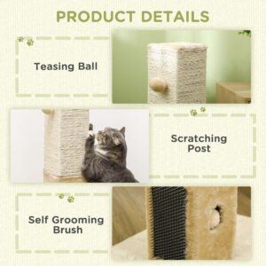 PawHut Cat Scratching Post Beige PawHut Cat Scratching Post Beige
