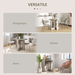 Homcom Folding Dining Table Grey