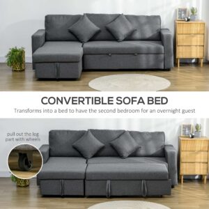 Homcom Corner Sofa Bed w/ Storage