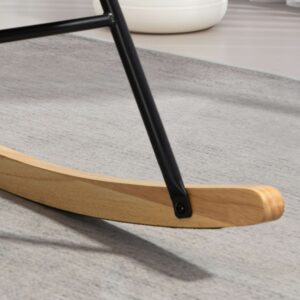 Homcom Velvet Rocking Chair Pink