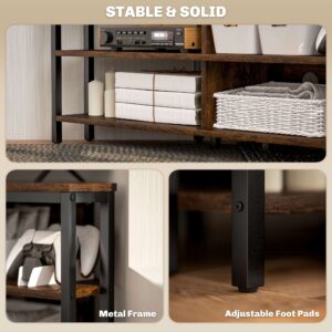 Homcom 50" TV Stand Cabinet Rustic Brown