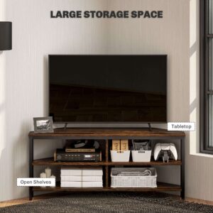 Homcom 50" TV Stand Cabinet Rustic Brown