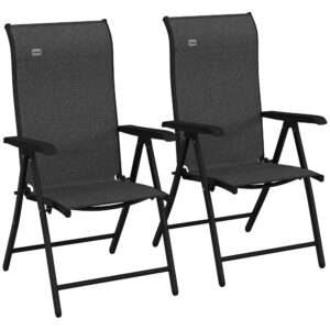 Outsunny 2 Rattan Folding Chair Set