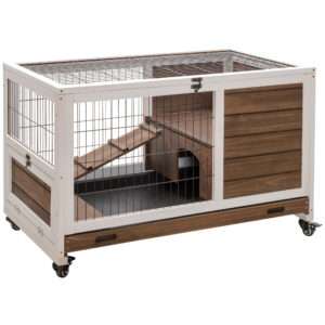 PawHut Indoor Rabbit Hutch Wood PawHut Indoor Rabbit Hutch Wood