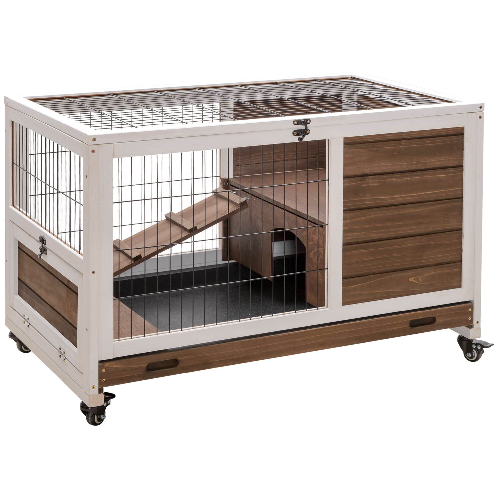 PawHut Indoor Rabbit Hutch Wood PawHut Indoor Rabbit Hutch Wood