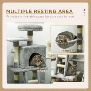 PawHut 132cm Multi-Activity Cat Tree