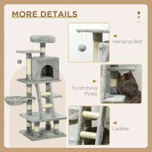 PawHut 132cm Multi-Activity Cat Tree