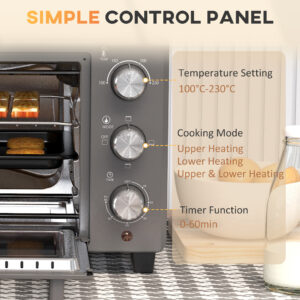 Homcom Mini Oven 21L Electric Grill