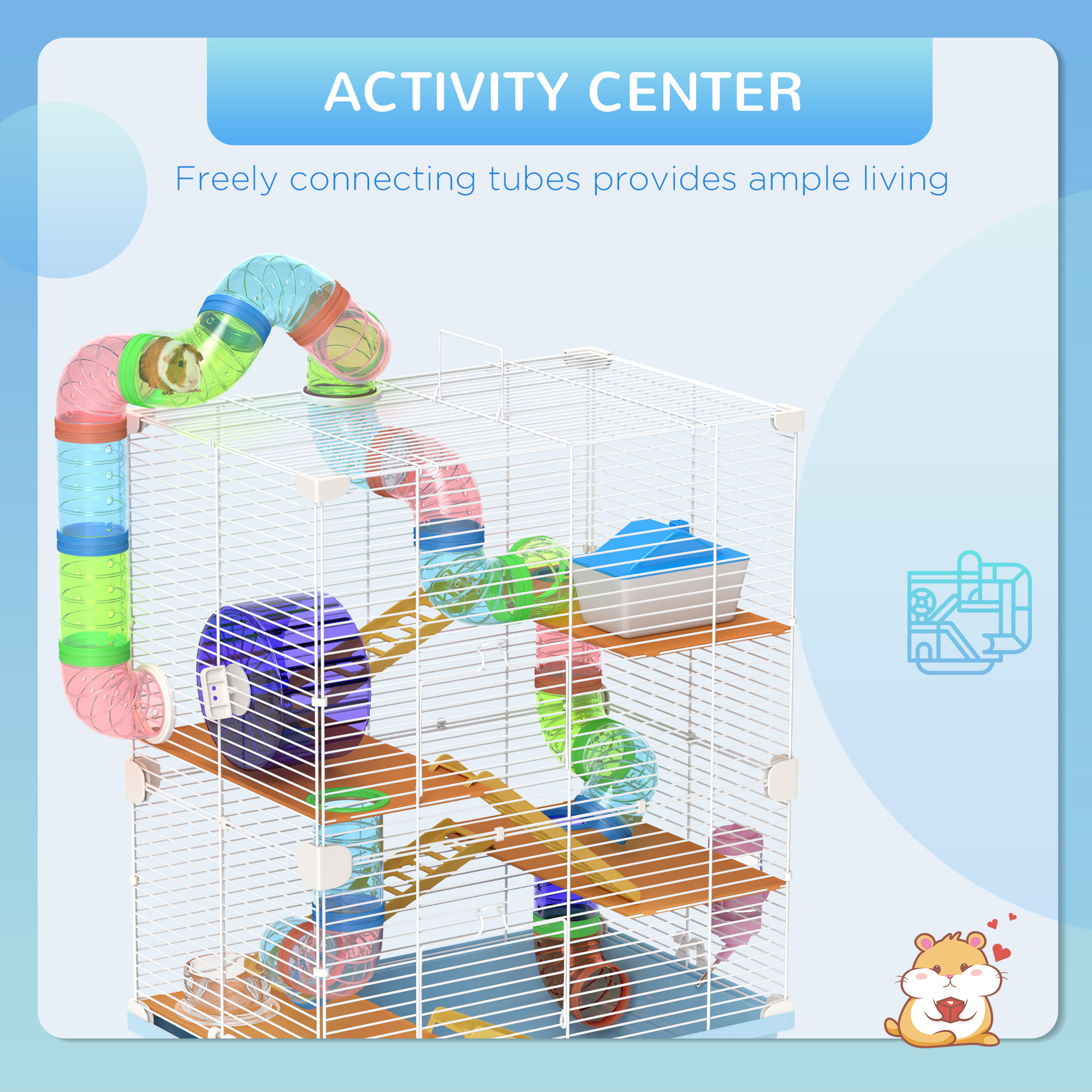 Pawhut 5 Tier Hamster Cage Pawhut 5 Tier Hamster Cage