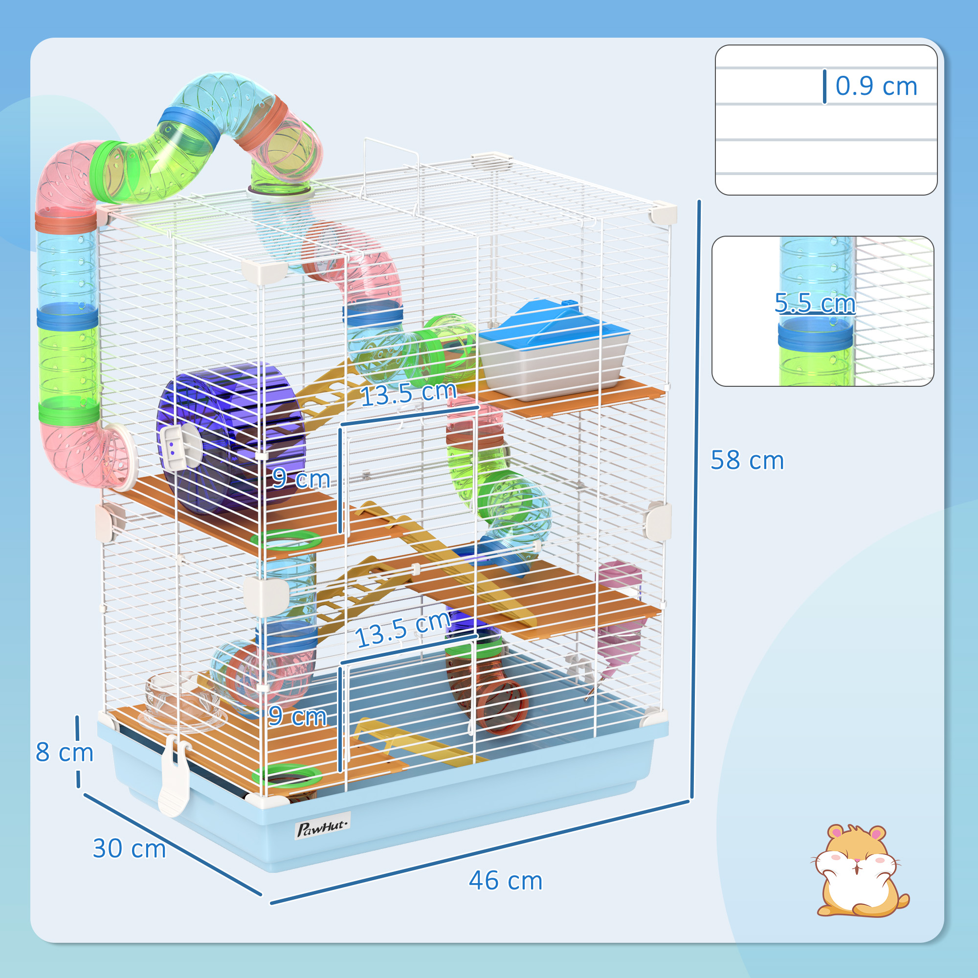 Pawhut 5 Tier Hamster Cage Pawhut 5 Tier Hamster Cage