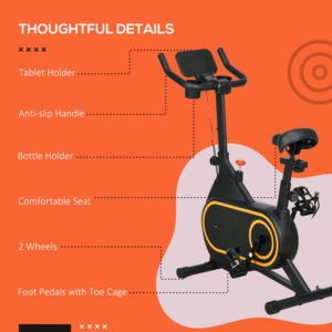 Sportnow Exercise Bike w/ LCD Display