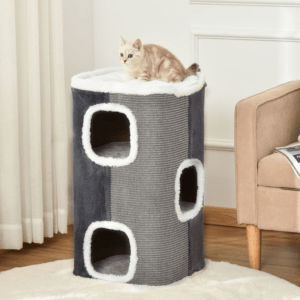 PawHut Cat Barrel Tree Tower