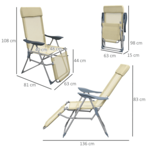Outsunny 2 Reclining Garden Chairs