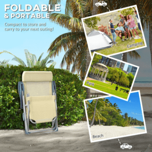 Outsunny 2 Reclining Garden Chairs