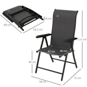 Outsunny 2 Rattan Folding Chair Set