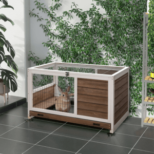 PawHut Wood Indoor Rabbit Hutch