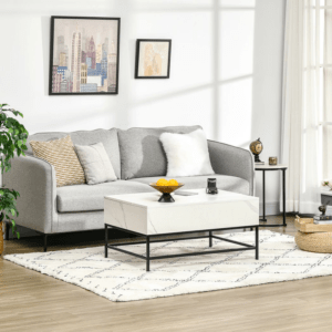 Homcom Lift Top Coffee Table White Homcom Lift Top Coffee Table White