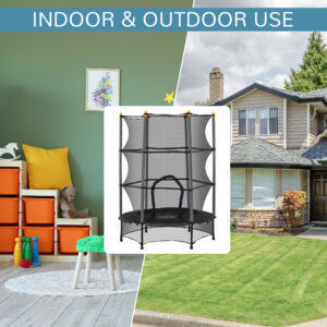 Homcom 4.6FT/75" Kids Trampoline w/ Enclosure