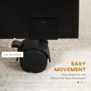 Homcom Rolling Drop Leaf Dining Table