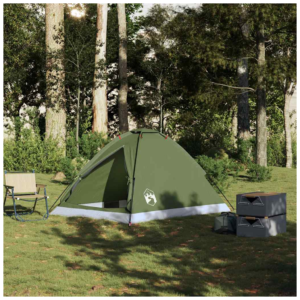 vidaXL 2-Person Dome Tent Olive Green